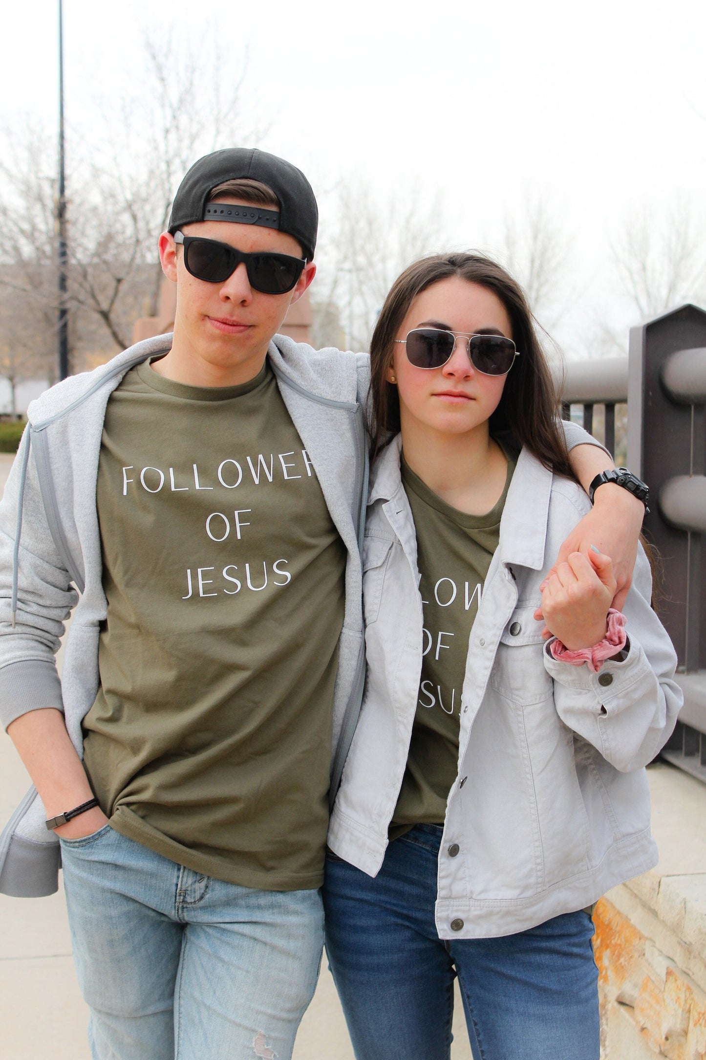 FOLLOWER OF JESUS - Army Green Unisex T-shirt