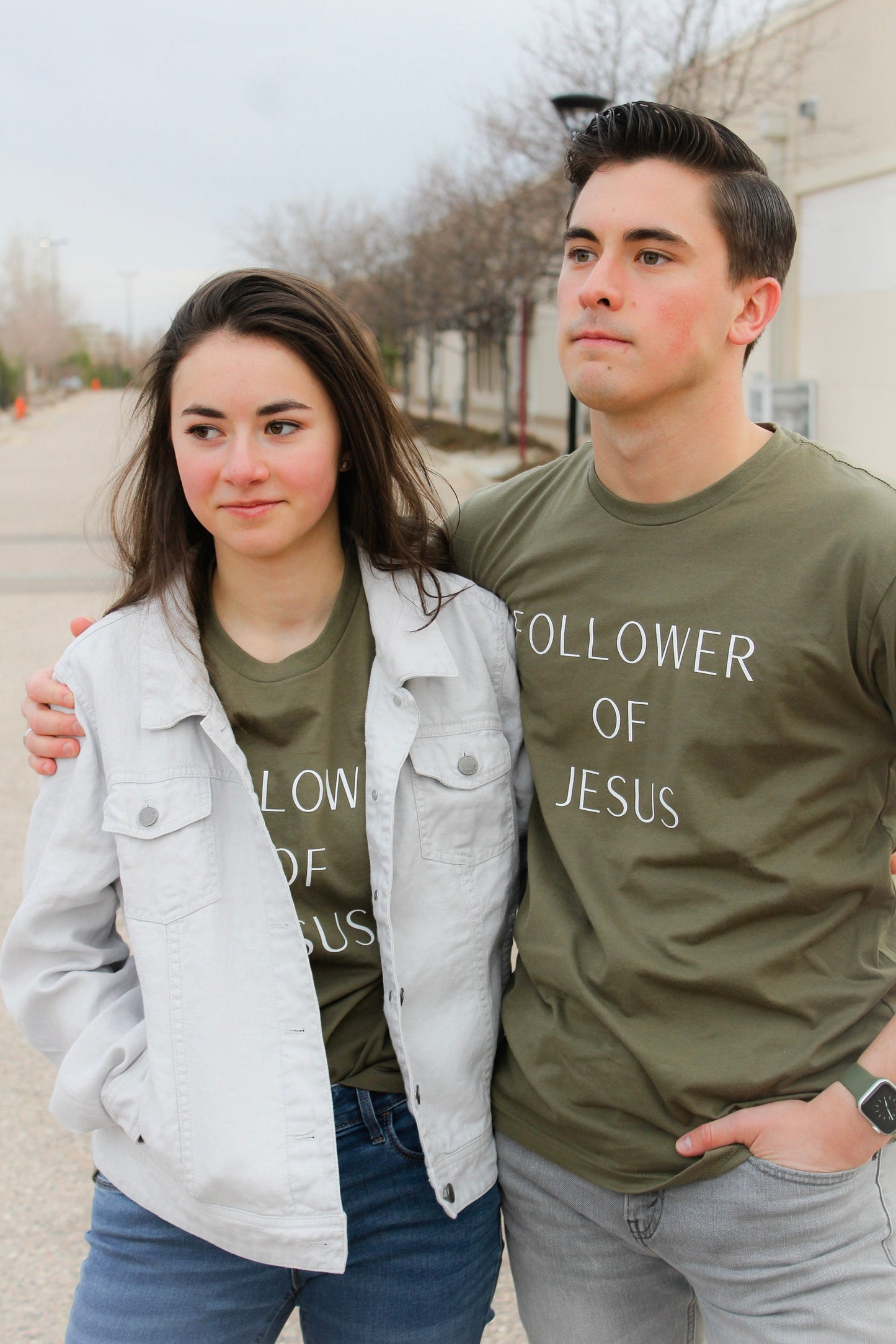 FOLLOWER OF JESUS - Army Green Unisex T-shirt