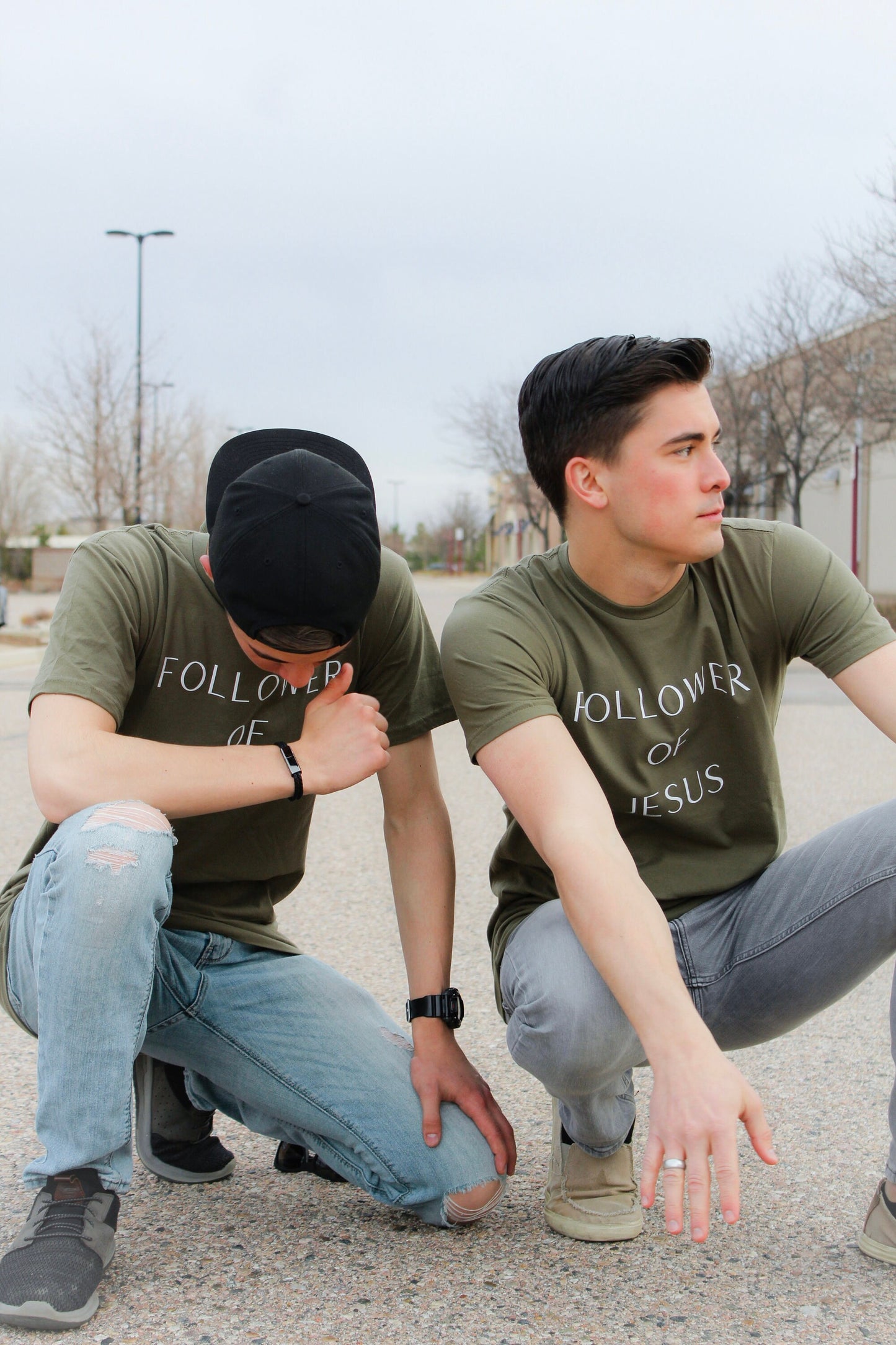 FOLLOWER OF JESUS - Army Green Unisex T-shirt