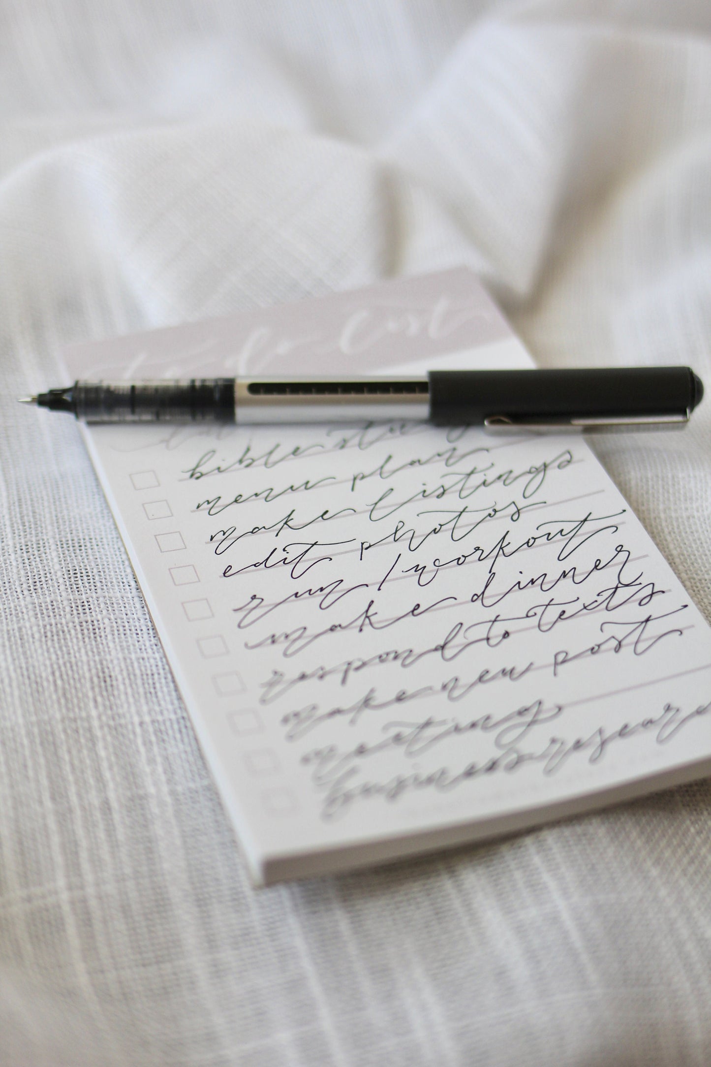 Blush Pink "to-do list" | Elegant hand lettered notepads