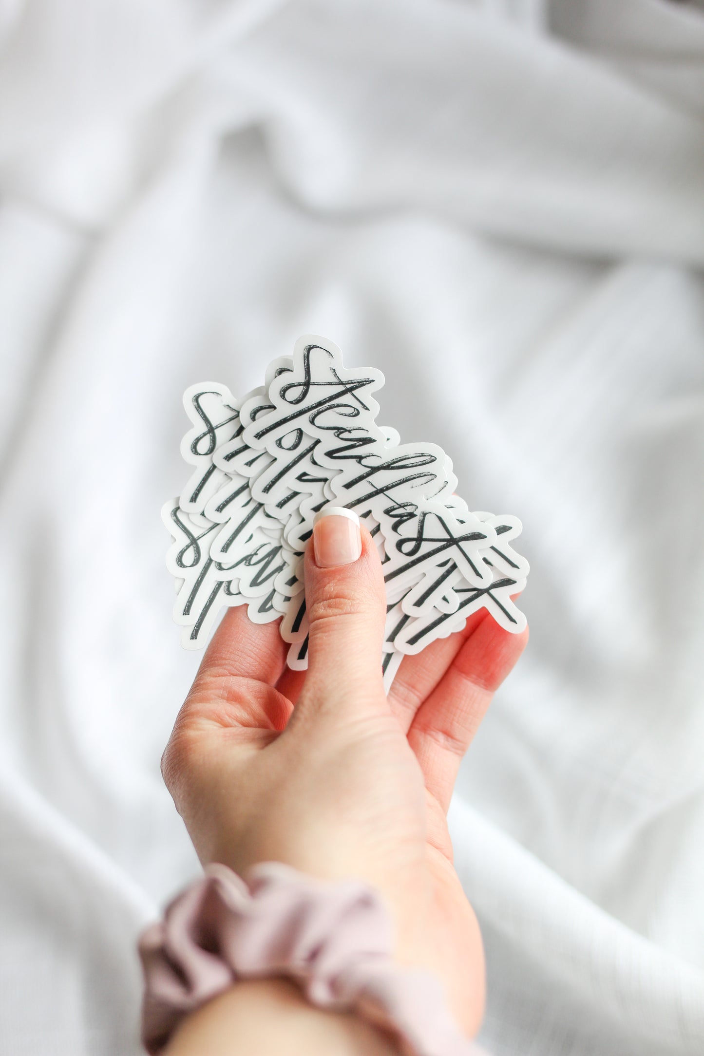 “Steadfast” clear sticker