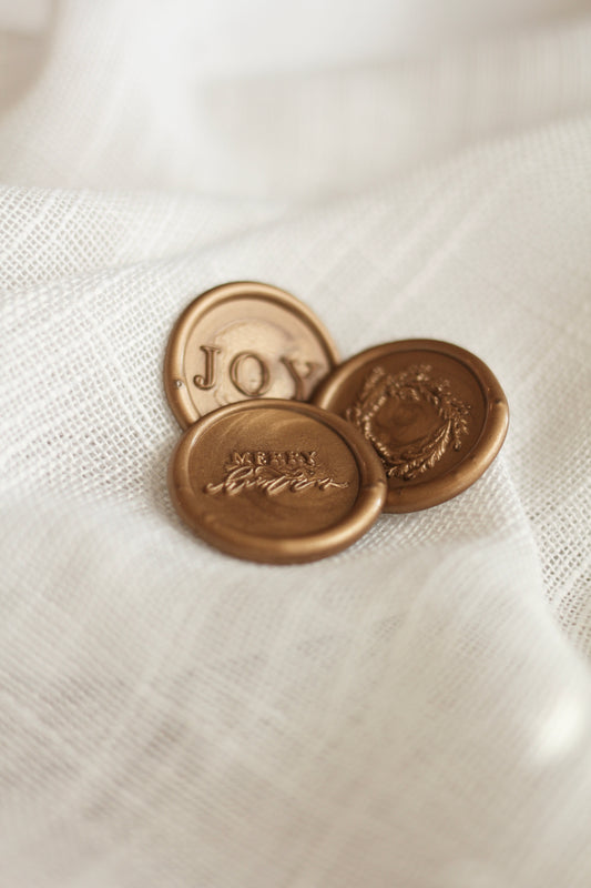 Shimmering Gold Wax Seals
