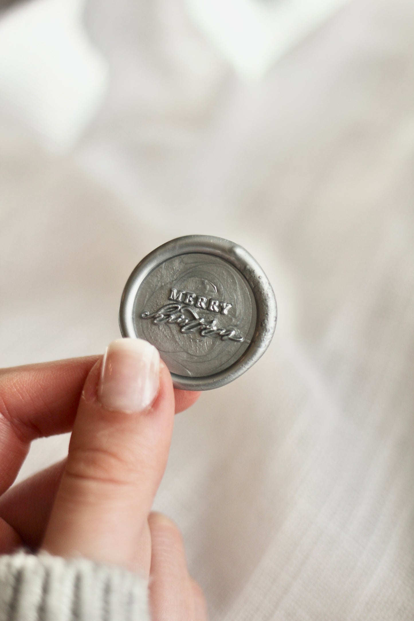 Shimmering Silver Wax Seals