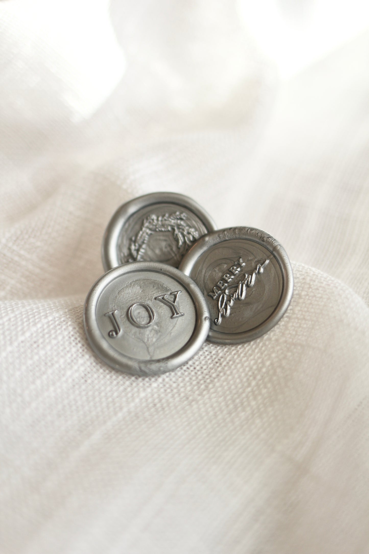 Shimmering Silver Wax Seals