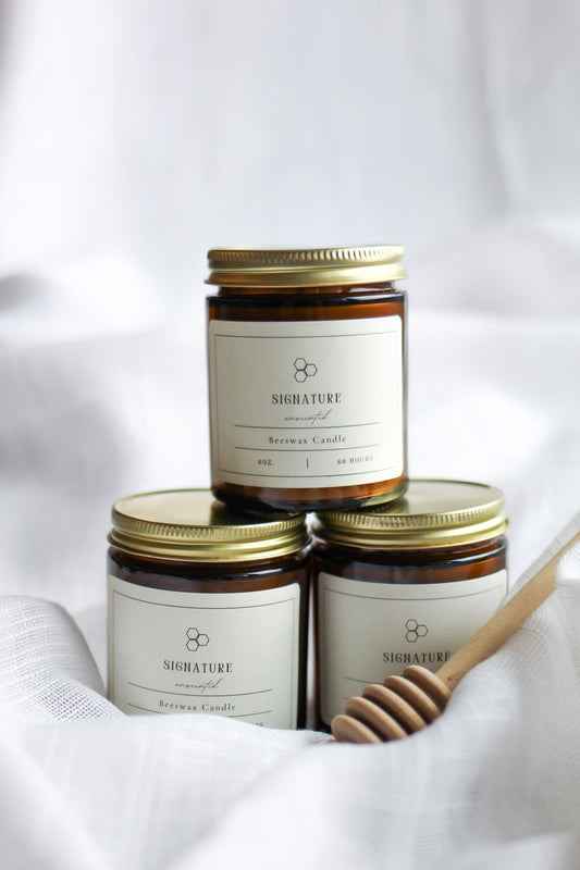 beeswax candle | signature unscented