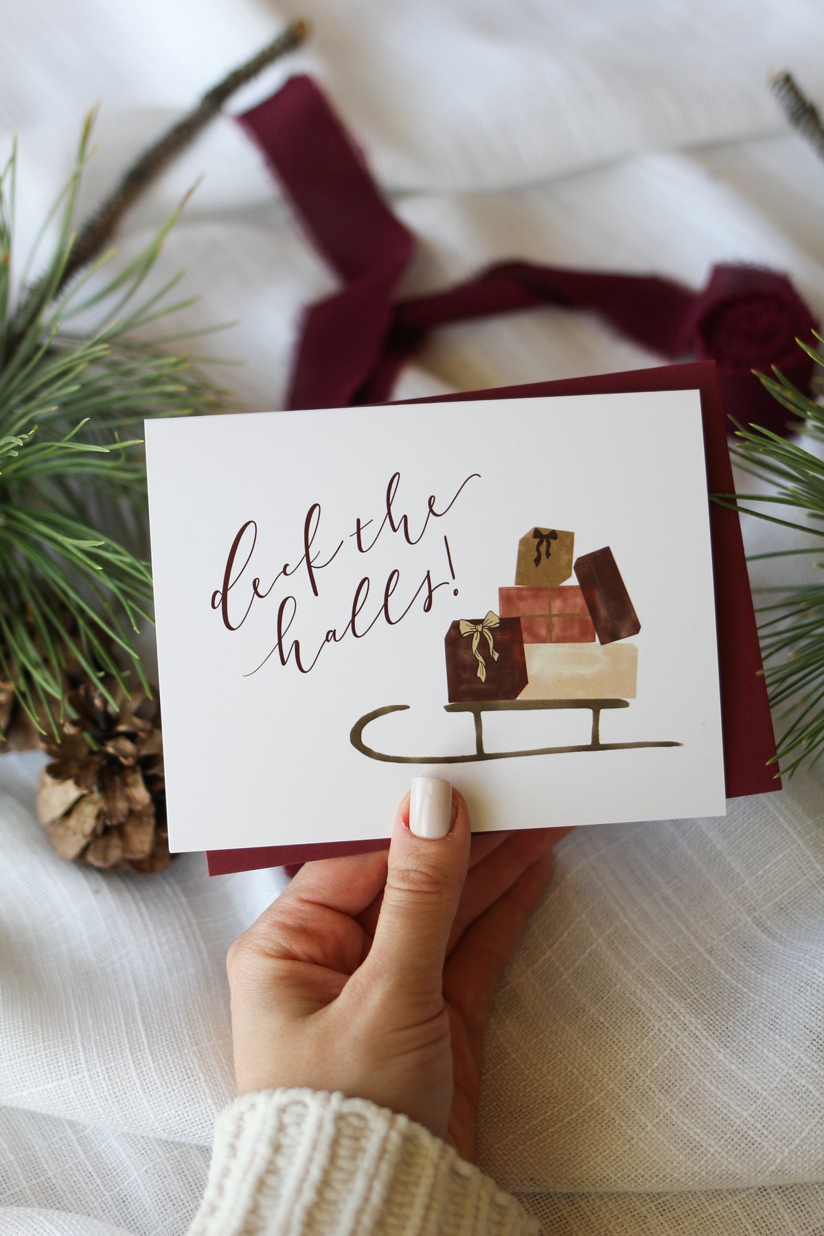 "deck the halls" | festive Christmas cards