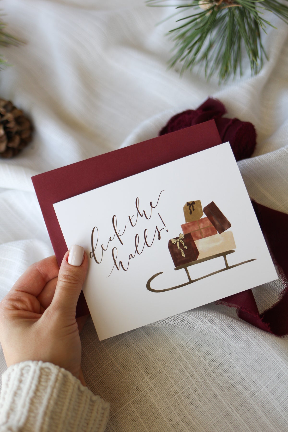 "deck the halls" | festive Christmas cards