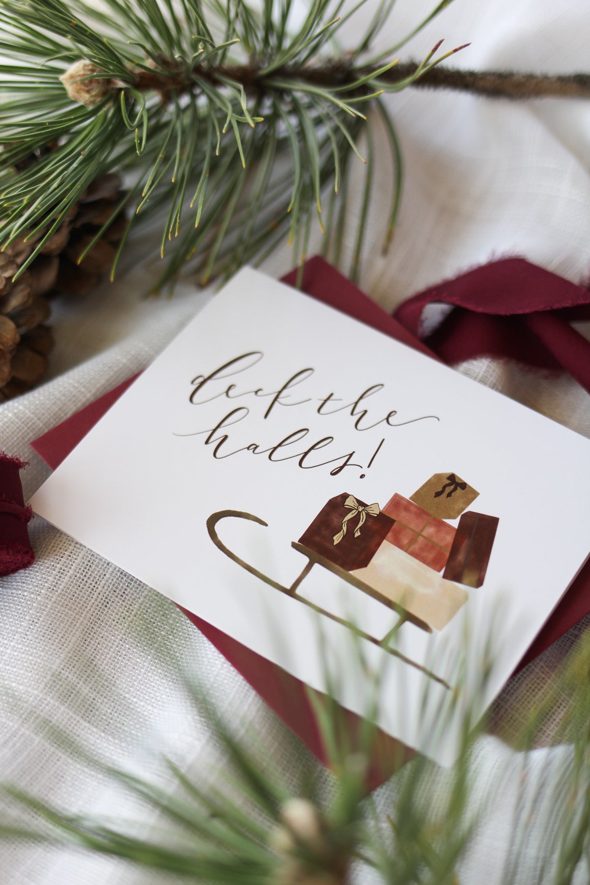 "deck the halls" | festive Christmas cards