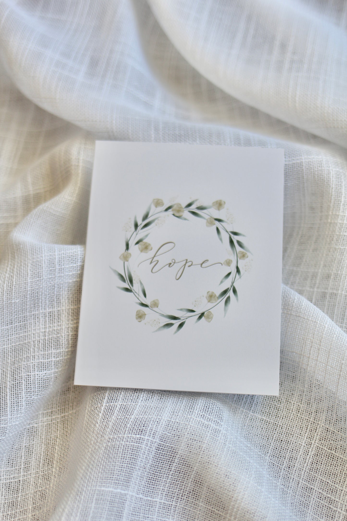 "hope" floral wreath  |  set of notecards