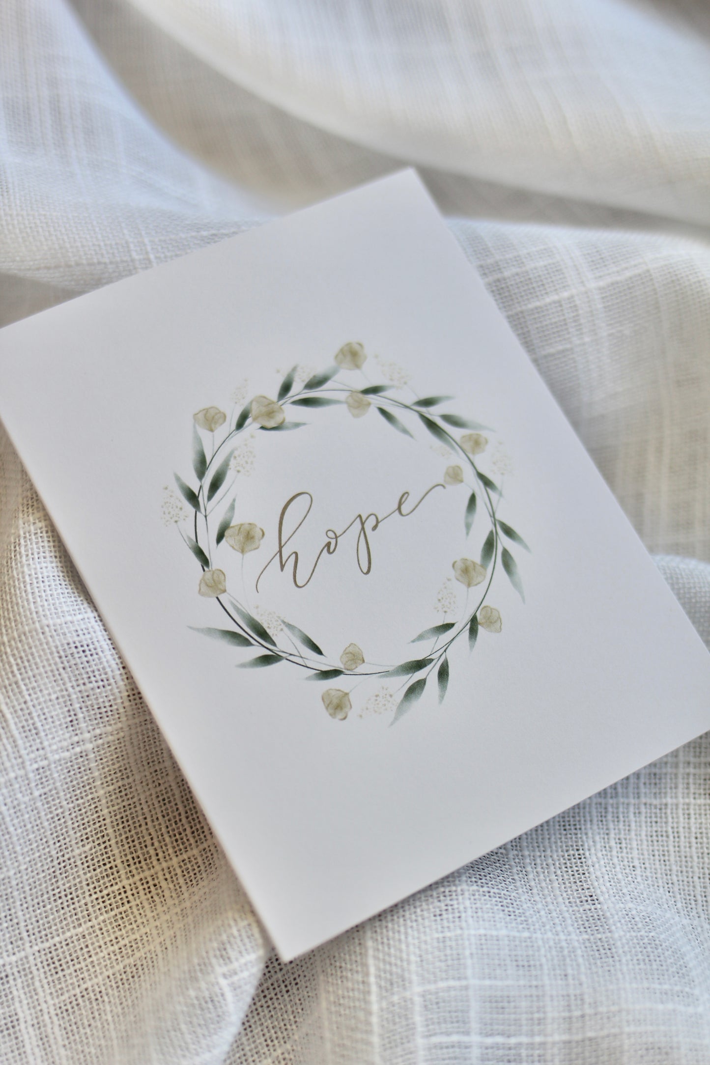 "hope" floral wreath  |  set of notecards