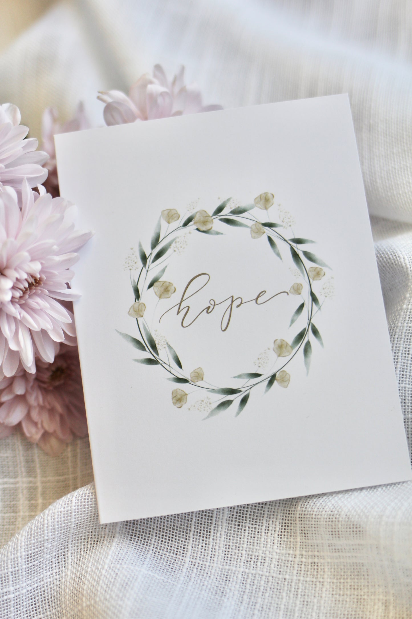 "hope" floral wreath  |  set of notecards