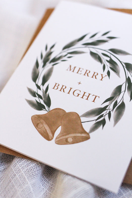 "Merry + Bright"  |  Earthy Christmas Cards