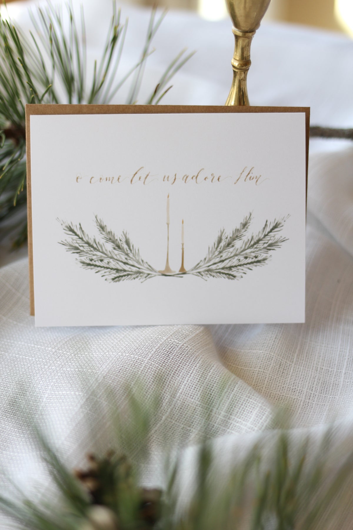 "o come let us adore Him" | elegant Christmas cards