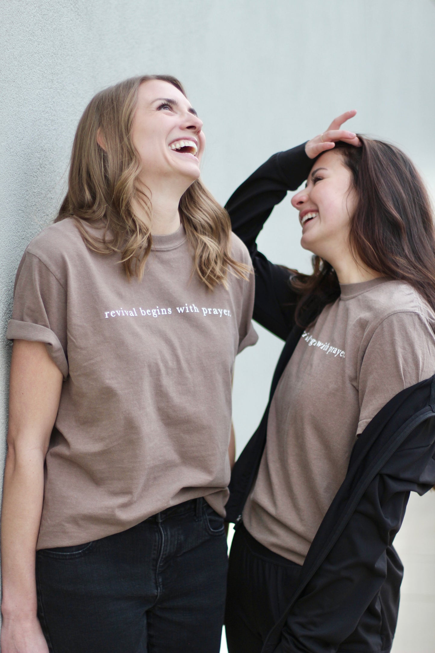 "revival begins with prayer" | washed tee