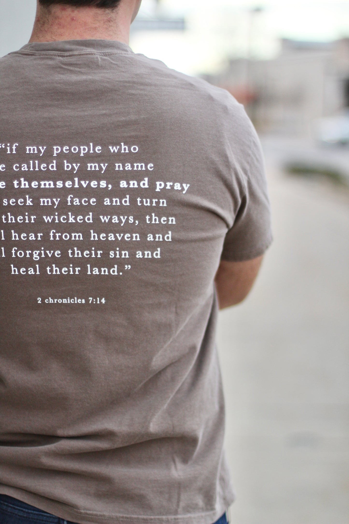 "revival begins with prayer" | washed tee