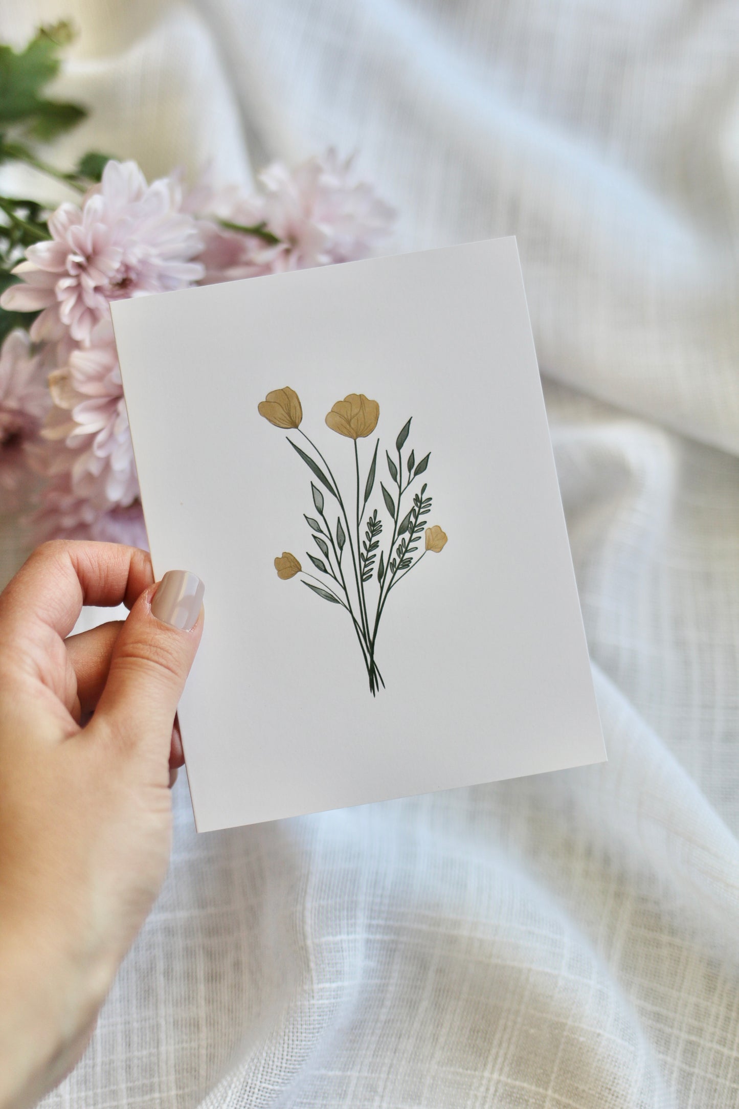 watercolor floral bouquet  |  set of notecards