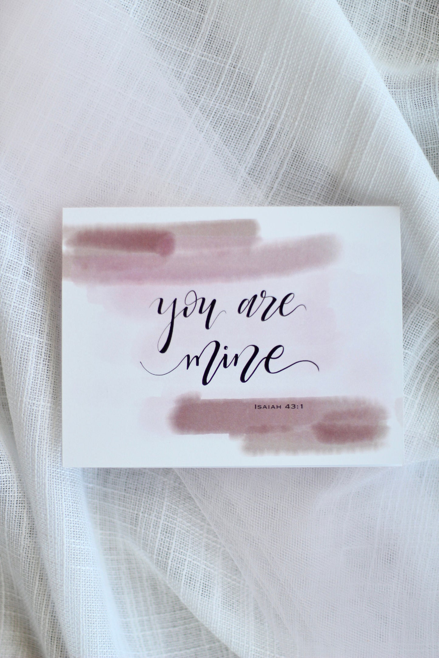 Scripture Valentine's Cards || "you are mine" Isaiah 43:1 || Elegant Hand Lettered Stationery Set | 10-pack w/ envelopes