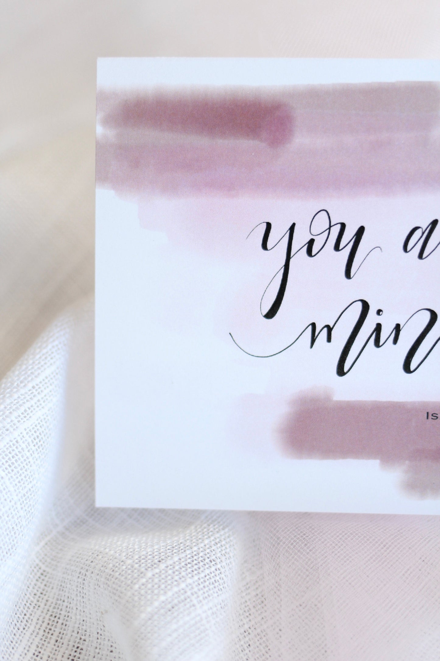 Scripture Valentine's Cards || "you are mine" Isaiah 43:1 || Elegant Hand Lettered Stationery Set | 10-pack w/ envelopes