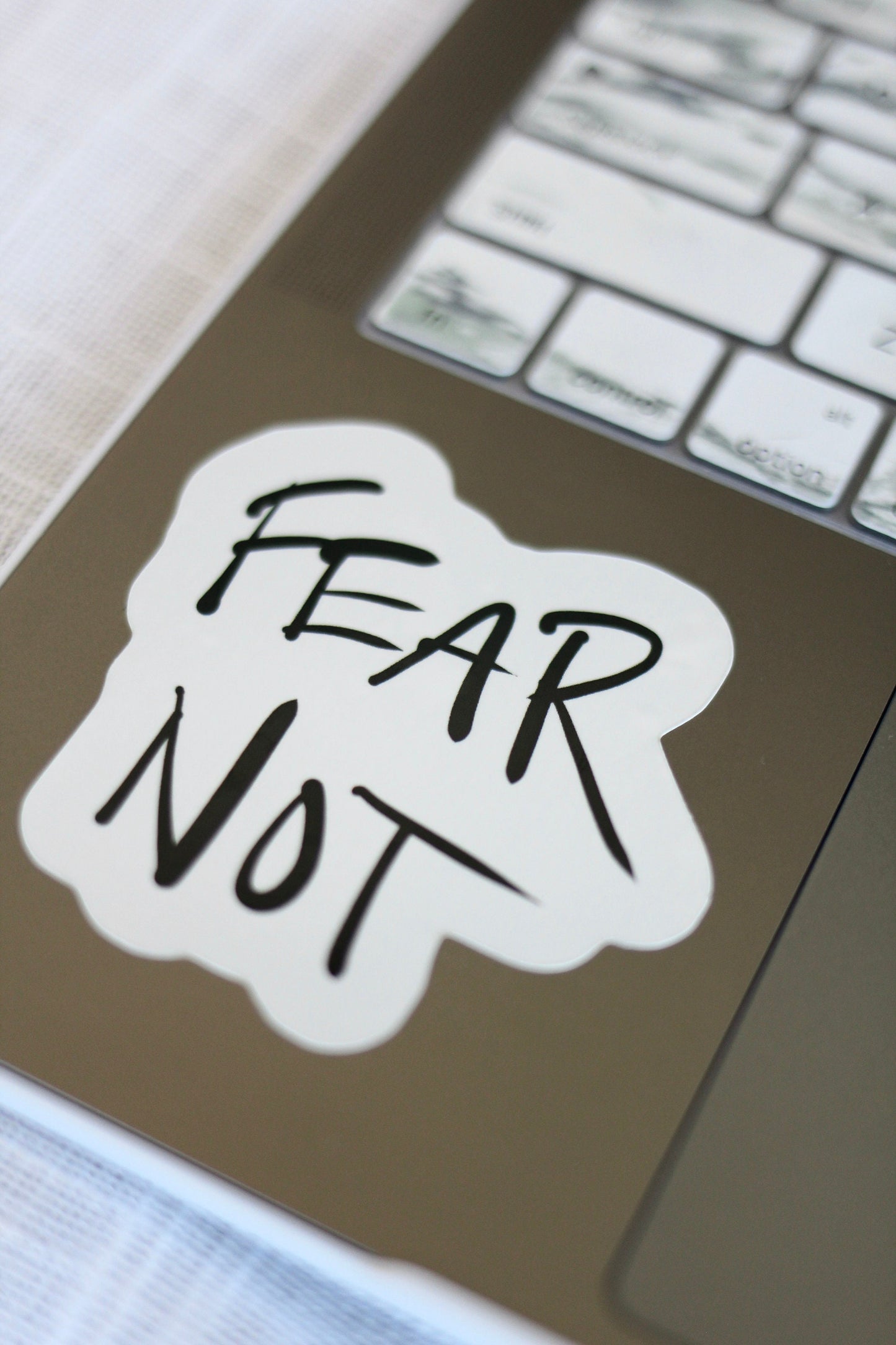 Hand Lettered Vinyl Stickers | "fear not "