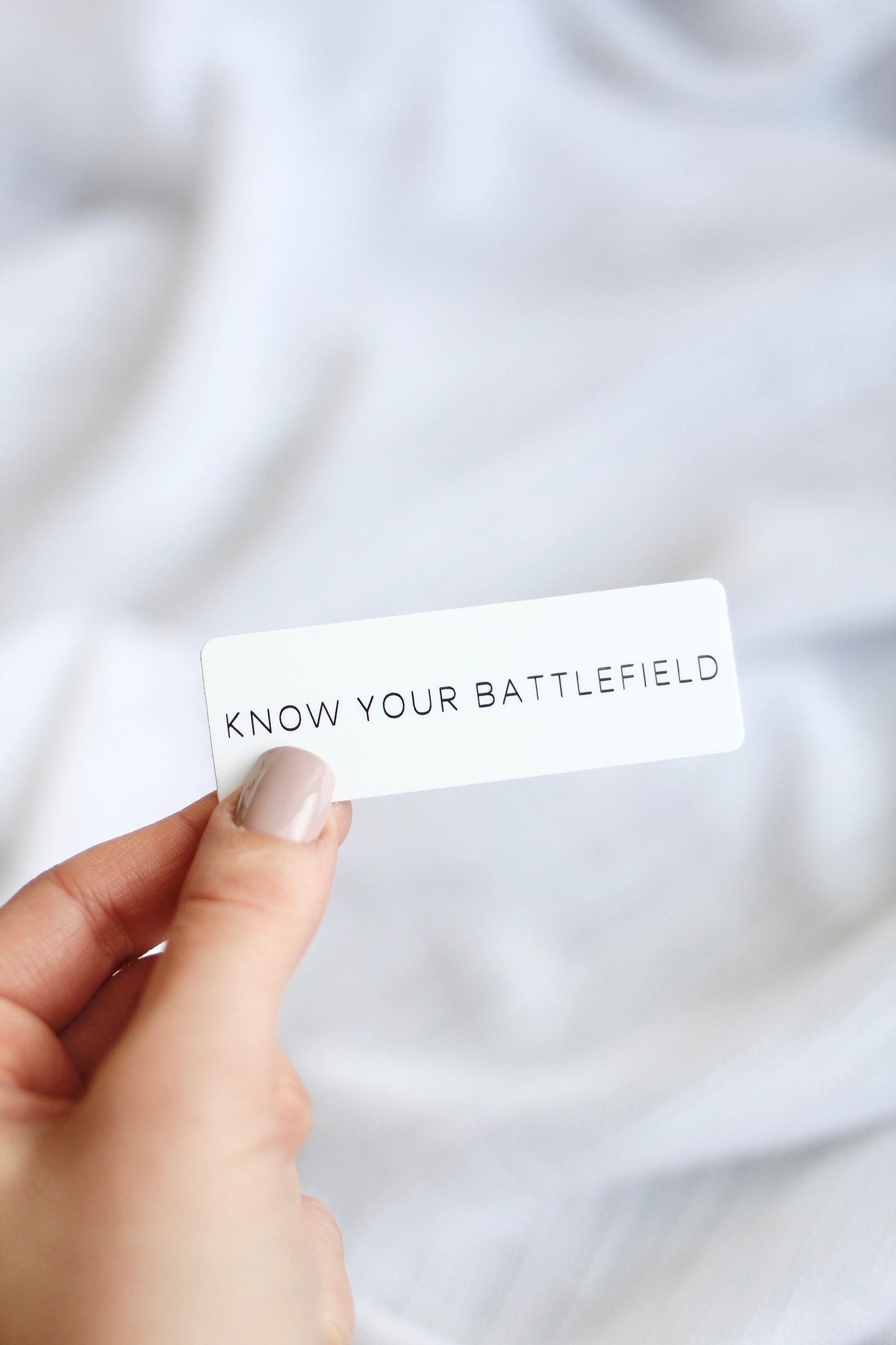 know your battlefield | rounded corner sticker | Inspired by Ephesians 6:12
