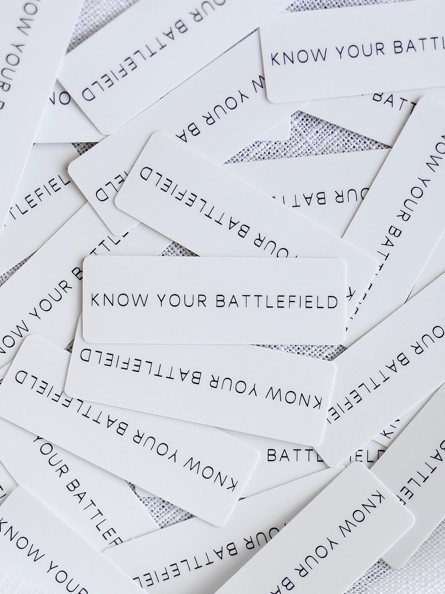 know your battlefield | rounded corner sticker | Inspired by Ephesians 6:12